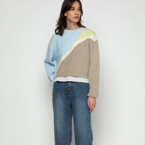 OAK + FORT | Sweaters | Oak Fort Patterned Intarsia Sweater | Poshmark